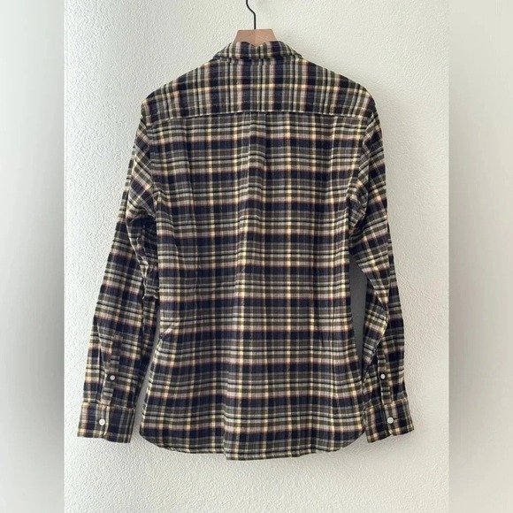 EVERLANE Men's Plaid Flannel Button Down Shirt Long Sleeve Beechwood Size L - Picture 12 of 13